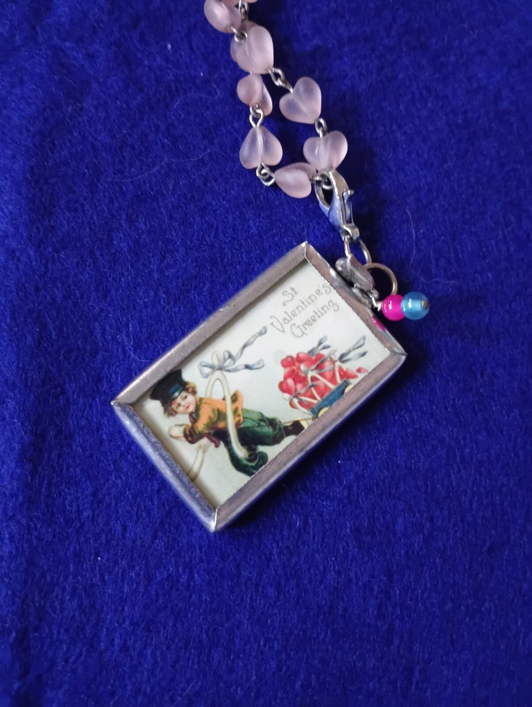 Vintage Double Sided Valentine Necklace