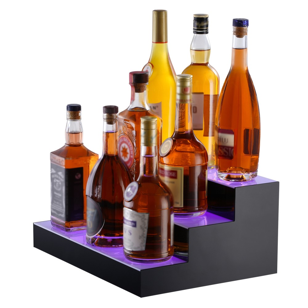LED Lighted Bar Shelf Display, App & RF Remote Control, 16 inches