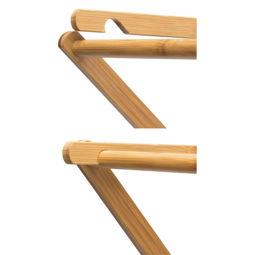 Bamboo Folding Clothes Drying Rack, Upscale Laundry Rack with 11 Dowels, Envi...