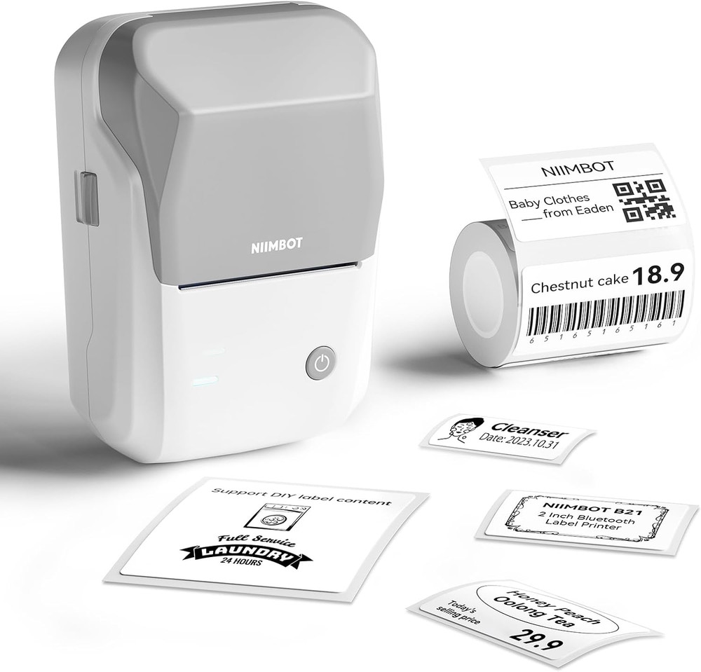 Bluetooth Thermal Label Printer Machine iOS Android USB Maker Tape Office Home