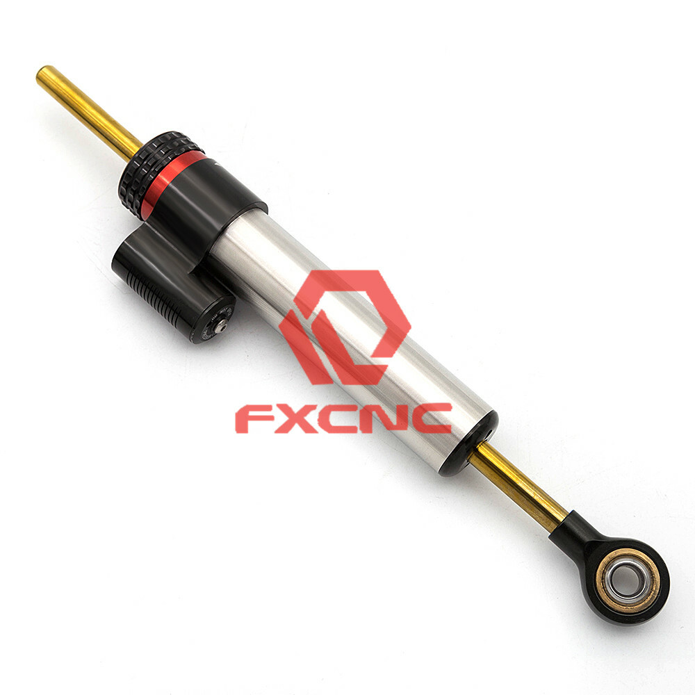 Universal Steering Damper Stabilizer Linear Control Aluminum Silver Motorbike