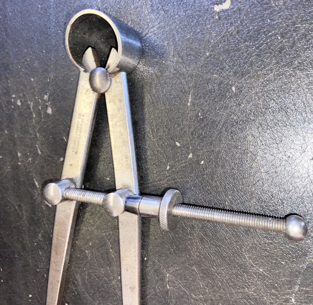 6” Inside Calipers Machinists Tool Goodell Pratt Co. Vintage