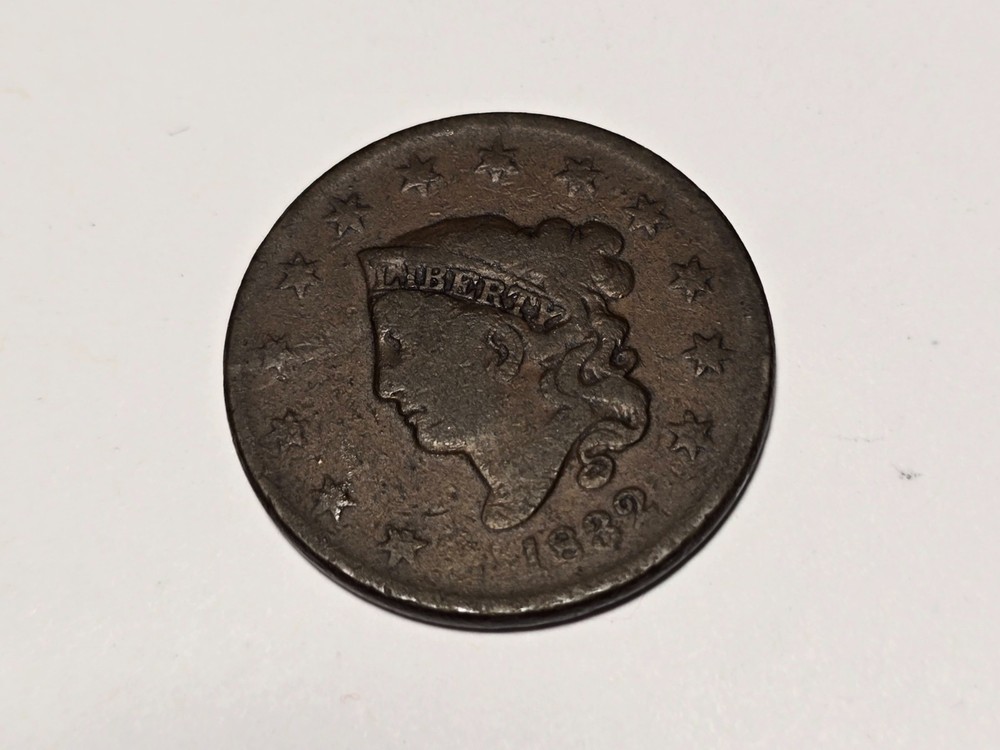1832 large cent large letters VG