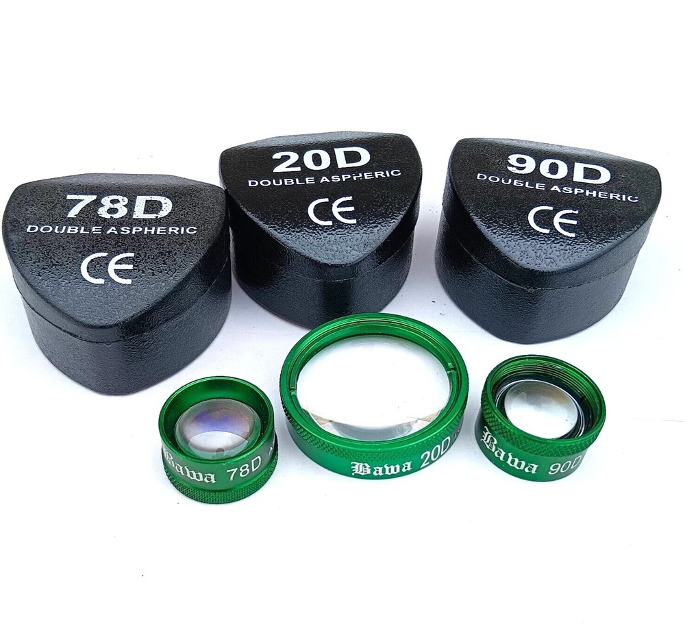 Clinical Use 20D 90D & 78D Double Aspheric Diagnostic Lens Combo Set 3