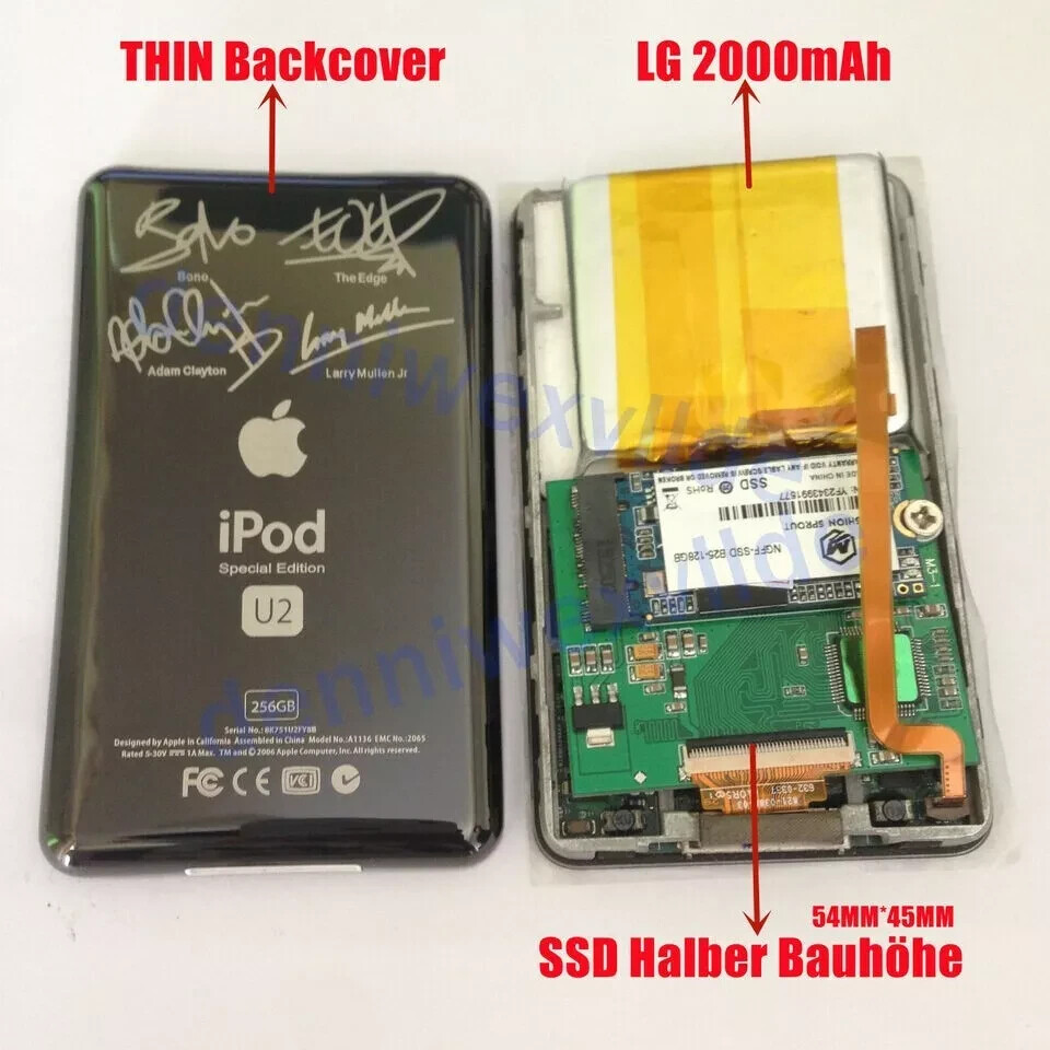 LG 2000mAh Battery Upgrade replacement for iPod Classic 6.7 & Video 5th Thin