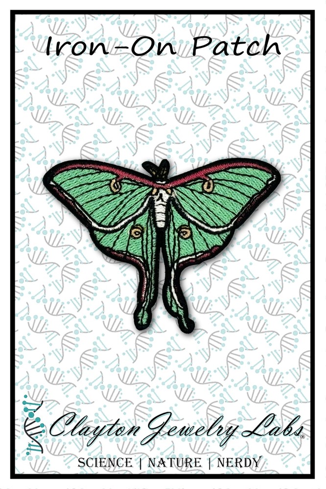 Luna Moth Embroidered Iron-on Patch
