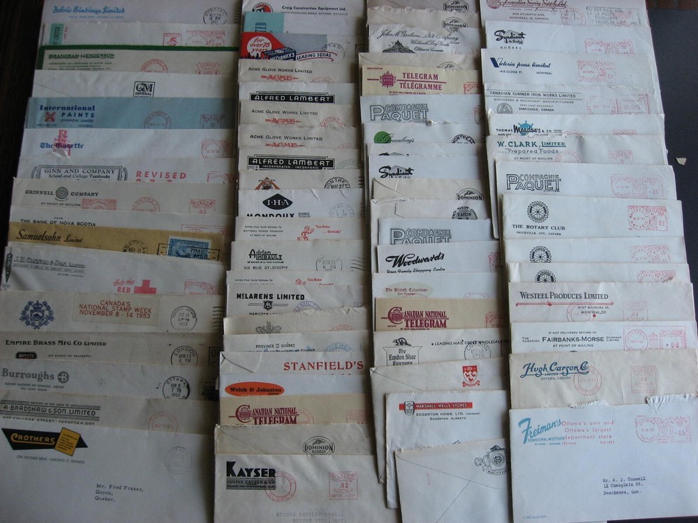 Canada 70 advertising covers, duplicates, mixed condition, what lurks?