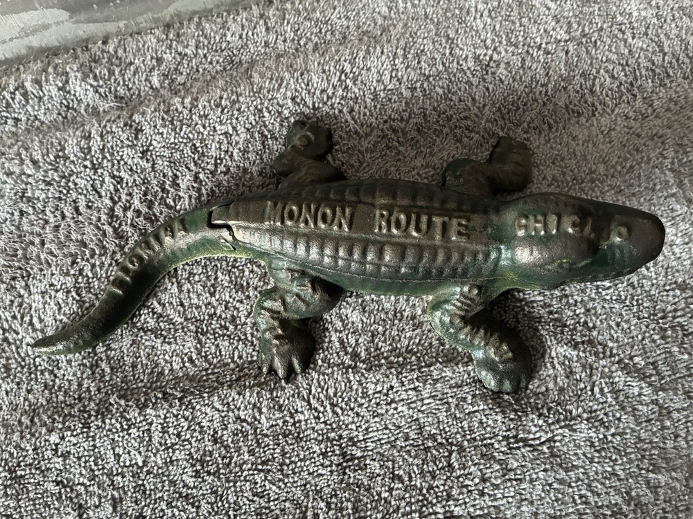 Cast Iron Monon Route Alligator Match Holder