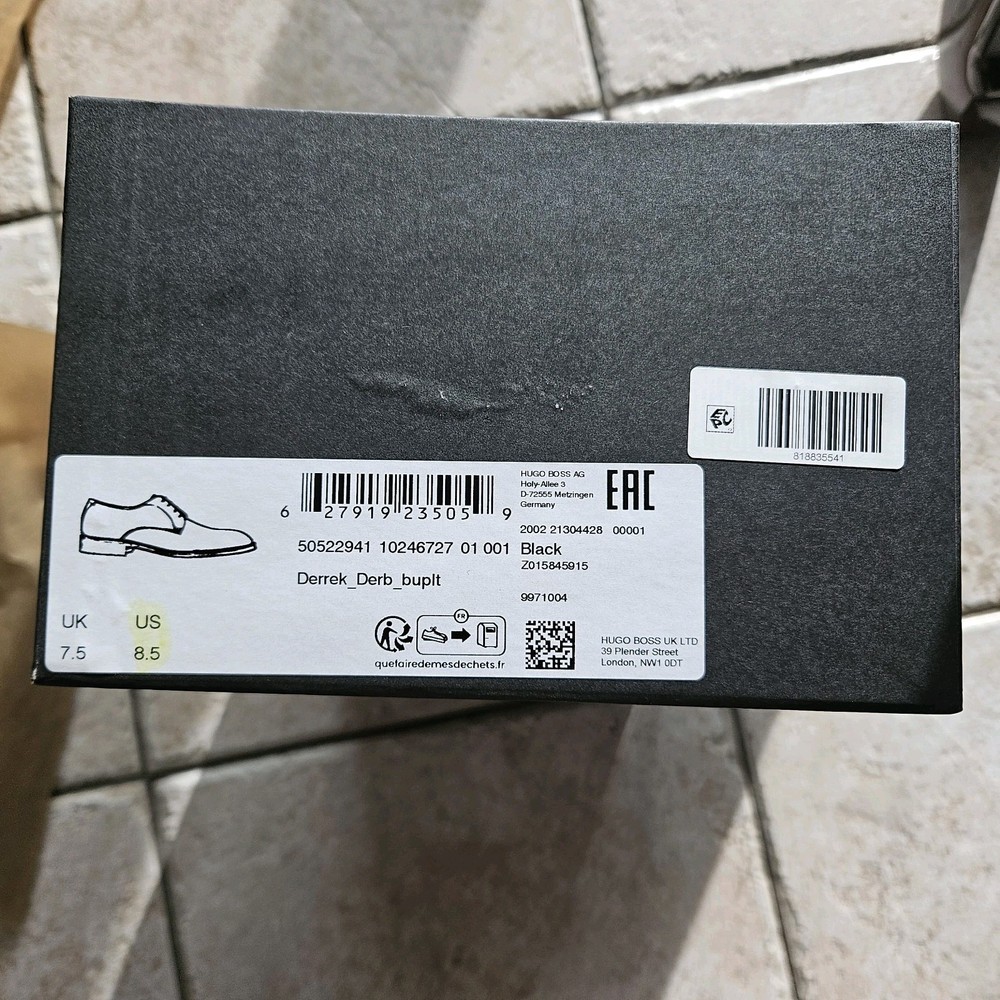 Authentic HUGO BOSS Shoe Box 14 x 7.5 x 5 Empty Gift