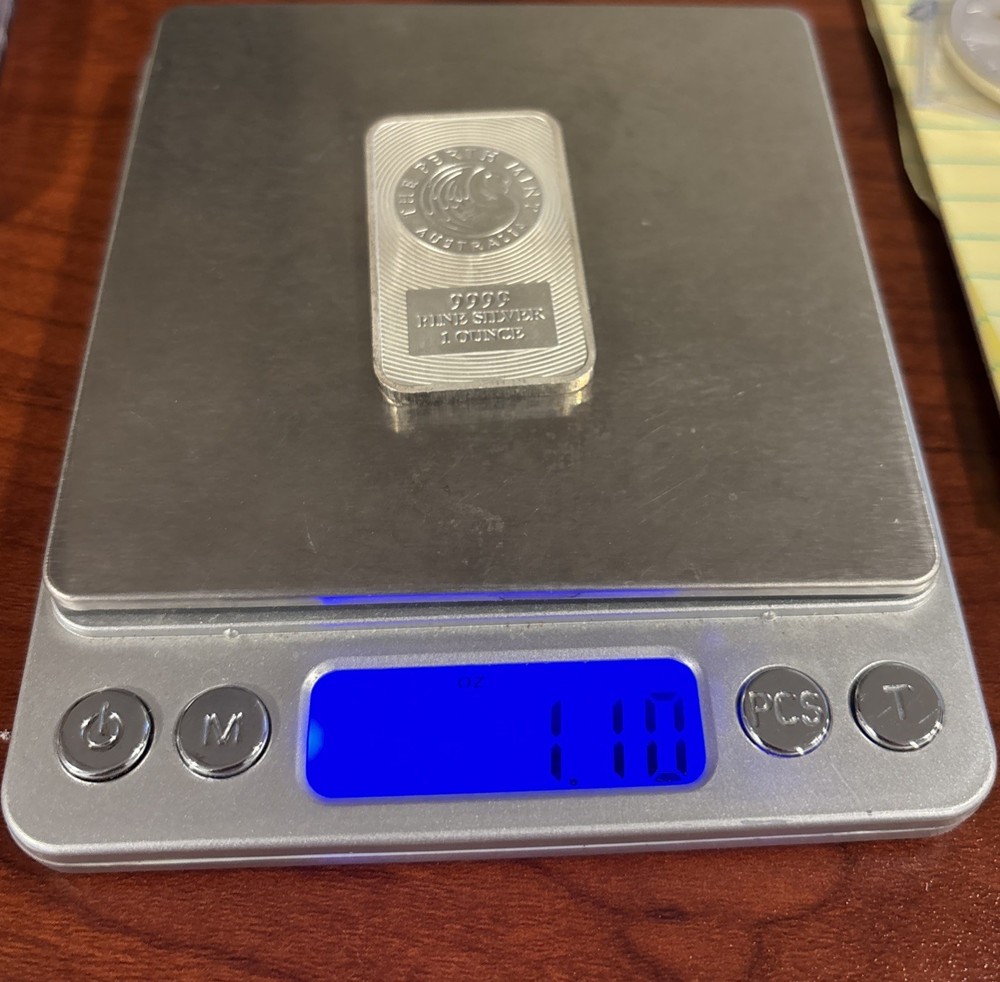 1 oz Silver Bar - Perth Mint Kangaroo .9999 Fine Great Coloring