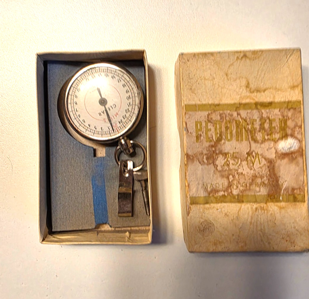 Vintage Clebar Mechanical Miles Pedometer