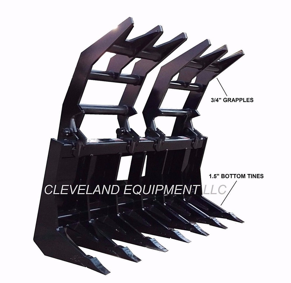 NEW 84" SEVERE-DUTY ROOT GRAPPLE RAKE ATTACHMENT Bobcat Cat Skid-Steer Loader 7'