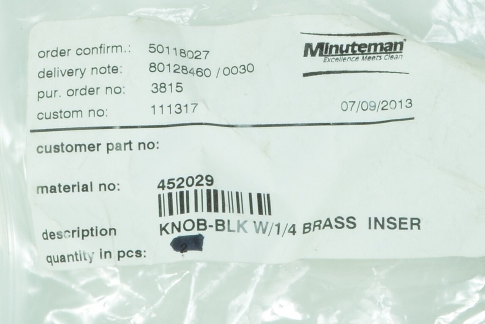 Minuteman 452029 Knob