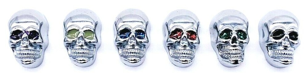 Mix & Match Skull Gem Eyes Solid Diecast License Plate Frame Bolts Motorcycle