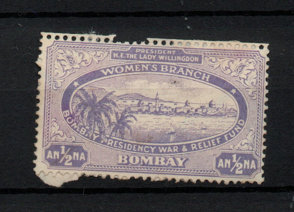 India WWI Bombay Presidency Relief Fund War Label WS25944