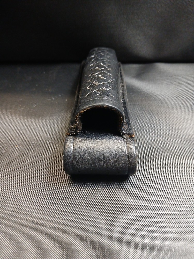 Tex Shoemaker 93MM Black Leather Accessory Duty Holder 5" VTG