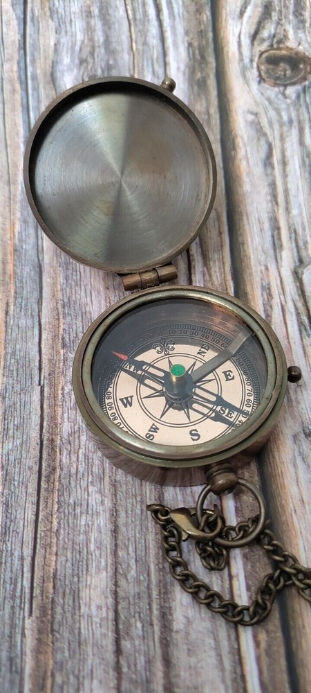 Personalised Compass for Son, Personalized Gift, Antique Brass Engraved Compass