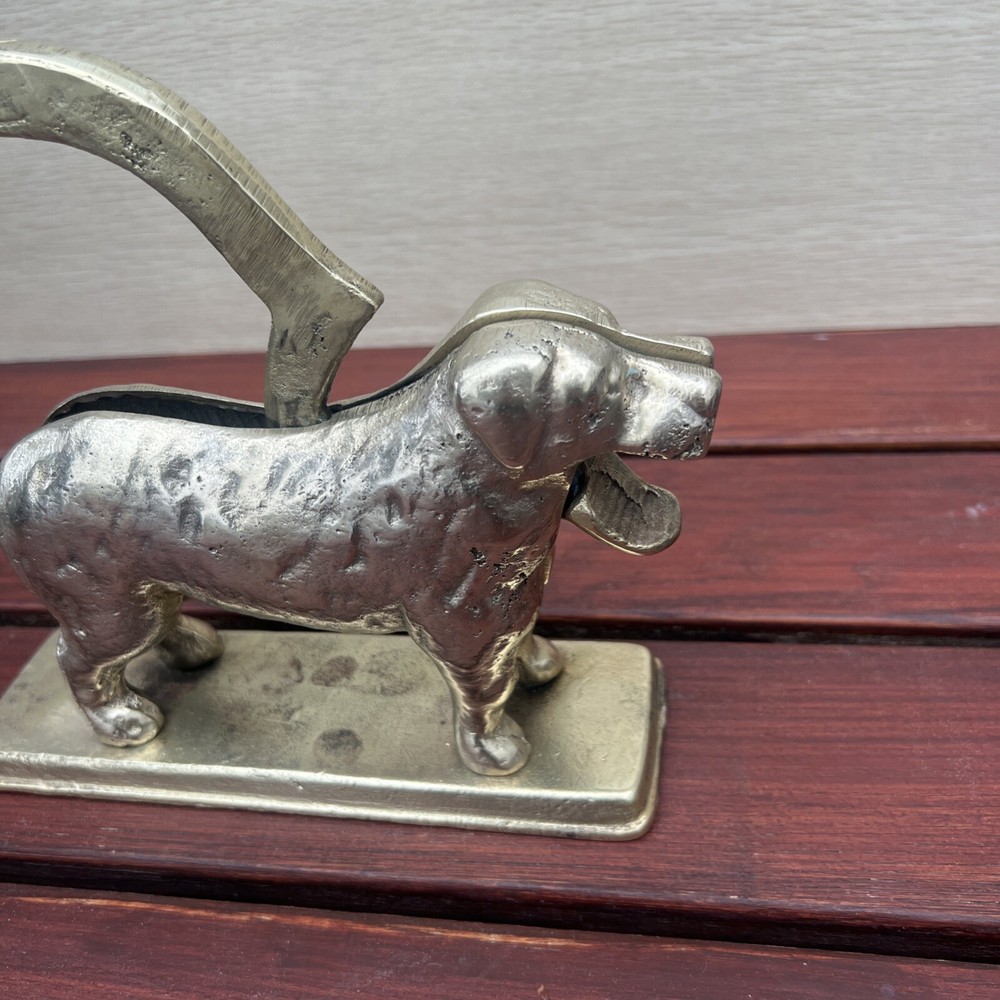 Antique Cast Iron Dog Nutcracker on Base Pat. 1919 St Bernard