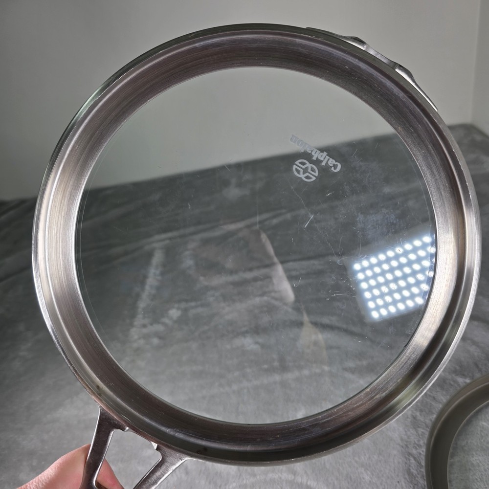 2 Calphalon 8.5" Premier Premium Space Saving Series Stainless Lids
