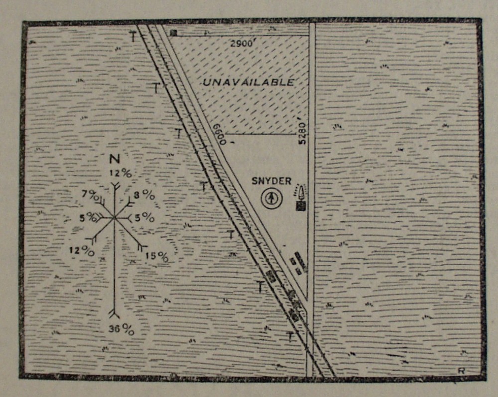 1929 AIRWAY BULLETIN NO. 822, YODER FIELD, SNYDER, TEXAS