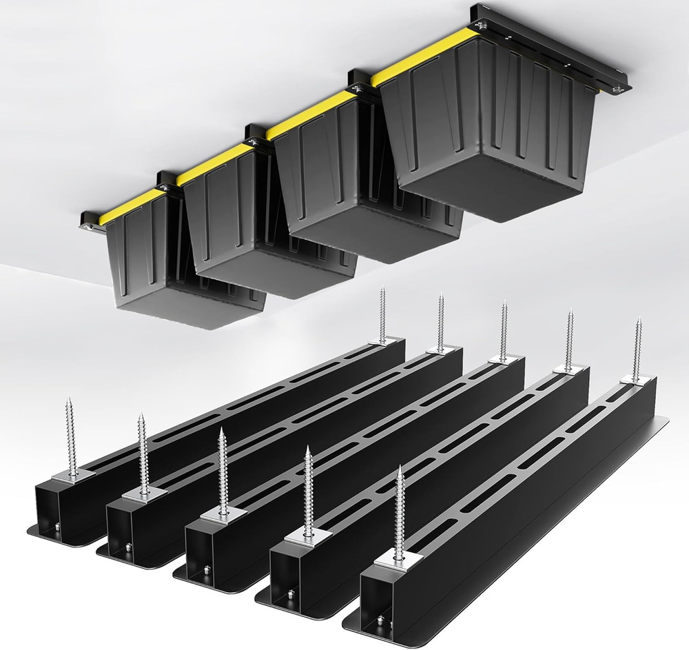 Ceiling Storage Rack, Heavy Duty Overhead Garage Storage Rack, Adjustable Ceilin