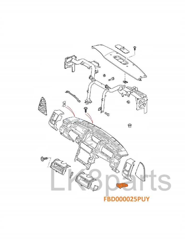 Range Rover 03-06 Right Side Passenger Dash Push Release Cup Holder Genuine New
