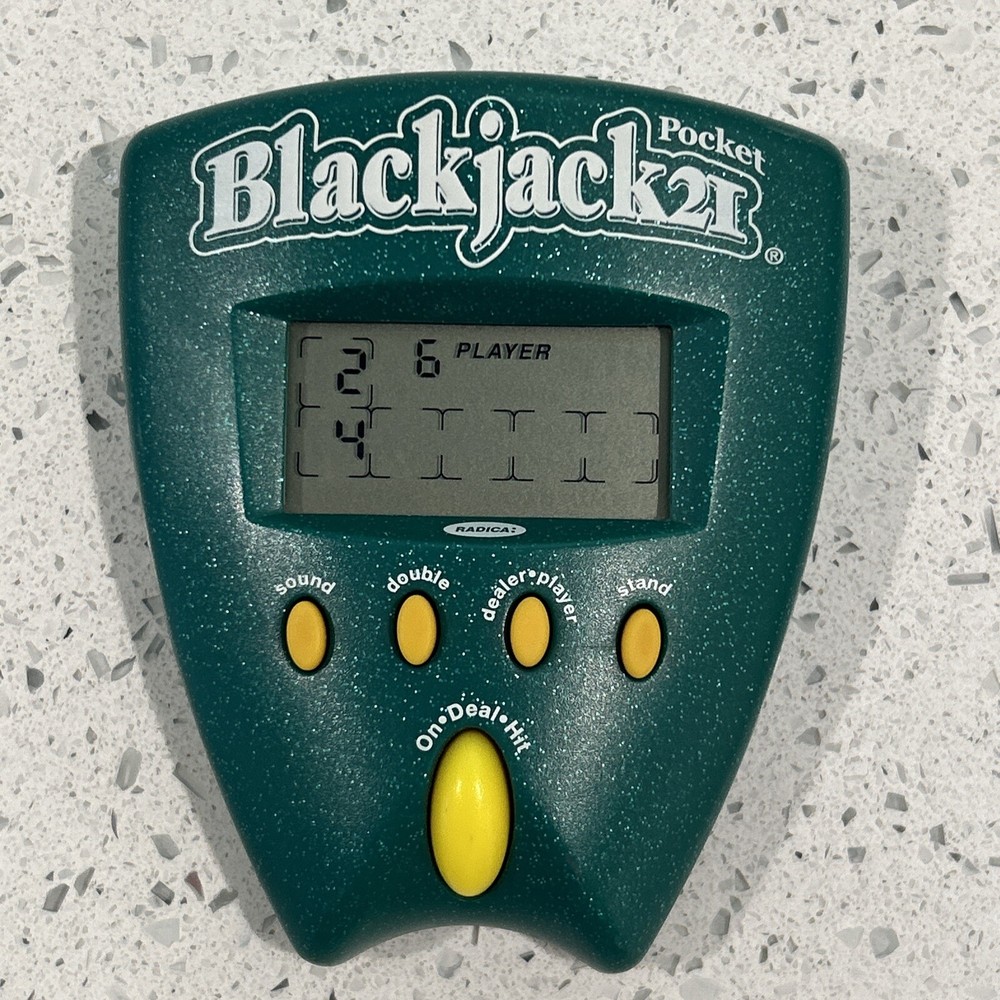 2002 Radica Pocket Black Jack 21 Electronic Hand Held - Tested/Works