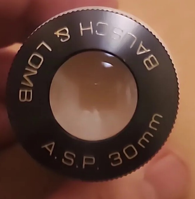 Bausch & Lomb Microscope lens 30mm A.S.P