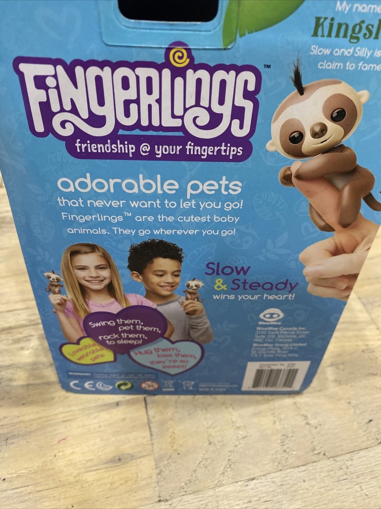 Fingerlings Sloth Authentic WowWee Kingsley Fingerling