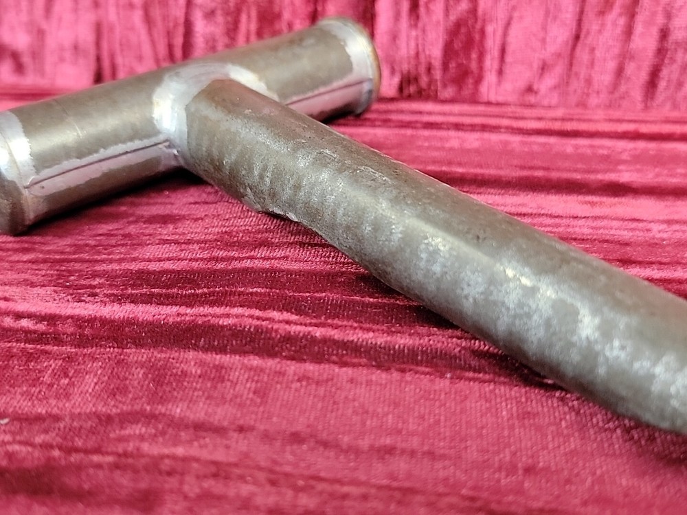 Vintage T-Shaped Tin 6" Apple Corer w/ 3 1/2" T-Handle Primitive Kitchen Tool