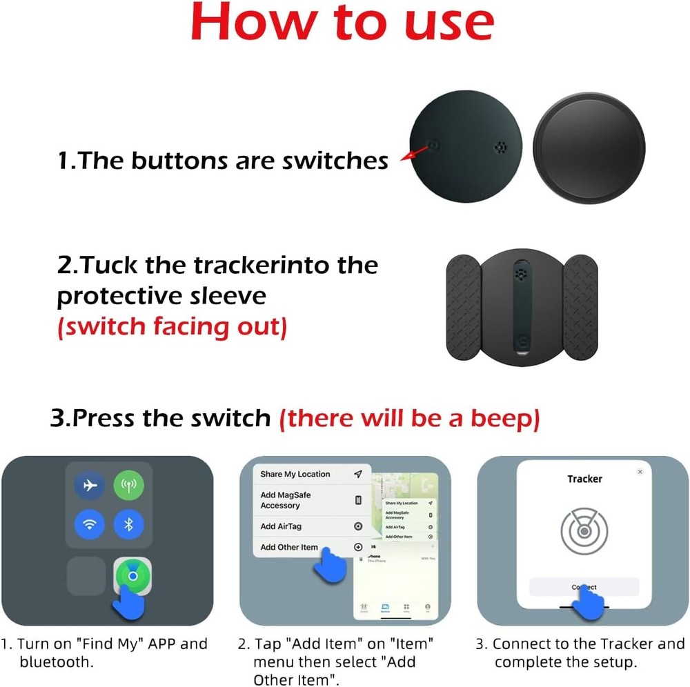 Car GPS Tracker for Vehicles, Worldwide Tracker, Black