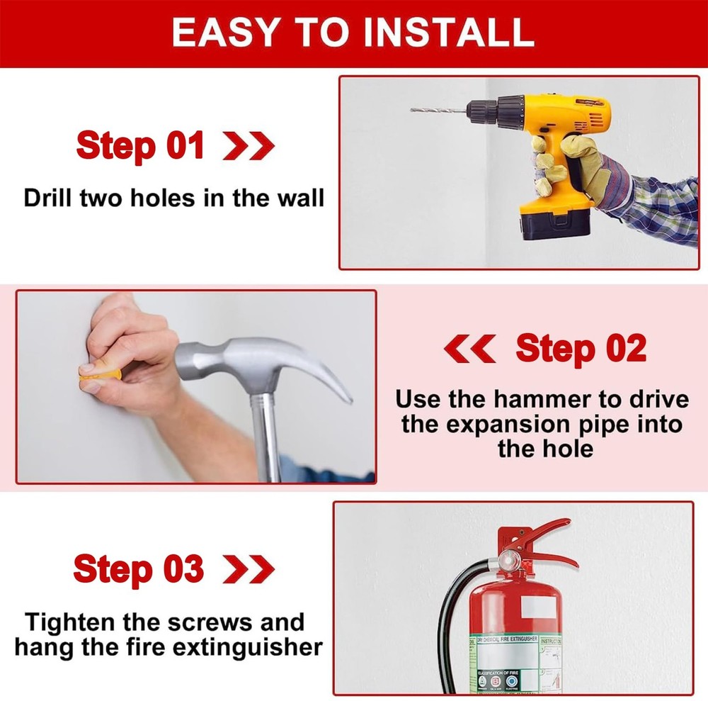 4 Pack Universal Fire Extinguisher Bracket, Fire Extinguisher Mounts & Bracke...