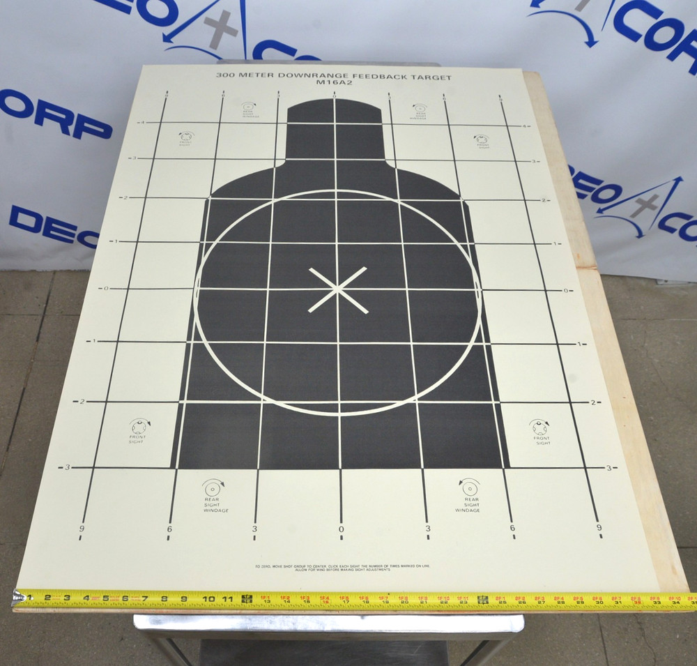 100 Sheets of 300 Meter M16A2 Downrange Feedback Target 33.5"x45"