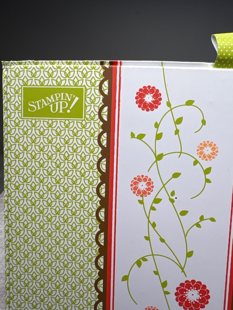 Stampin Up! Decorative Green & Floral Patterned Organization Folder