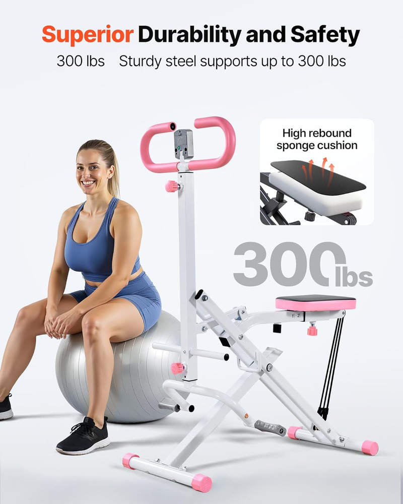 Squat Machine, Deep Squat Rowing Machine for Home, Easy Setup & Foldable Exercis