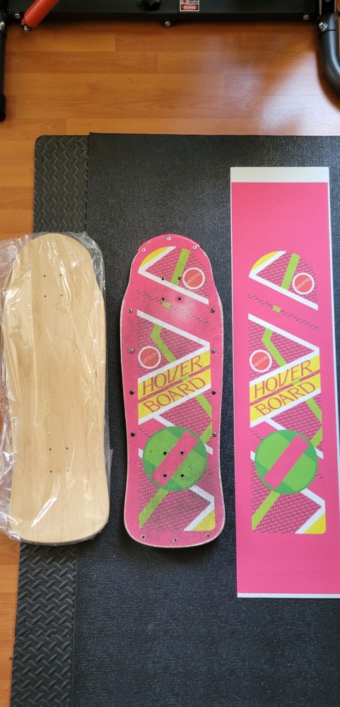 BTTF Hoverboard Custom Printed Skateboard + Griptape 7 Ply Tony Hawk Shape