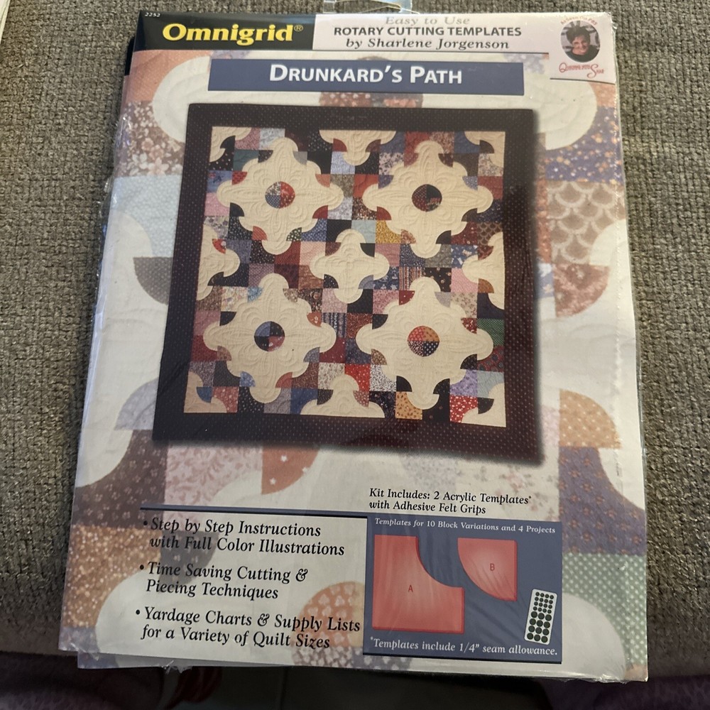 Omnigrid - Quilting with Shar, Drunkard's Path, Acrylic Templates/Instructions