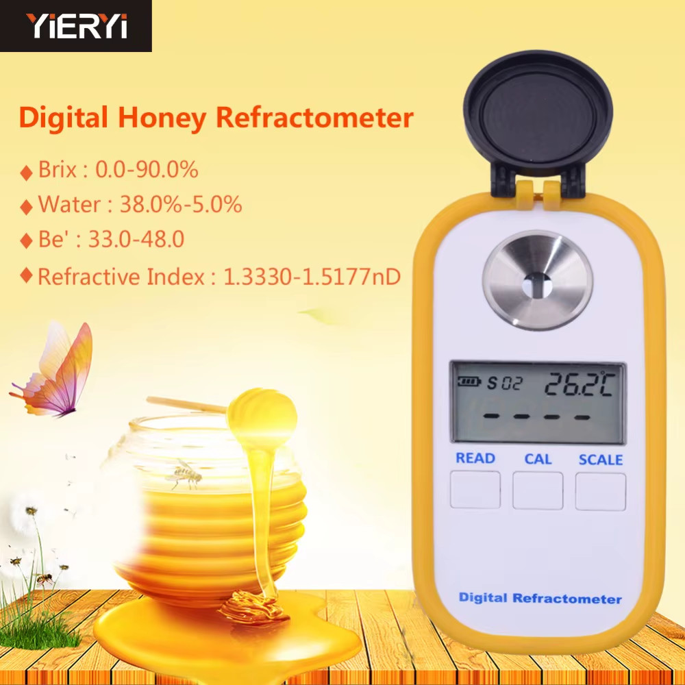 DR301 Digital Honey Refractometer 4 in 1 Brix/Water/Be'/Refractive Index