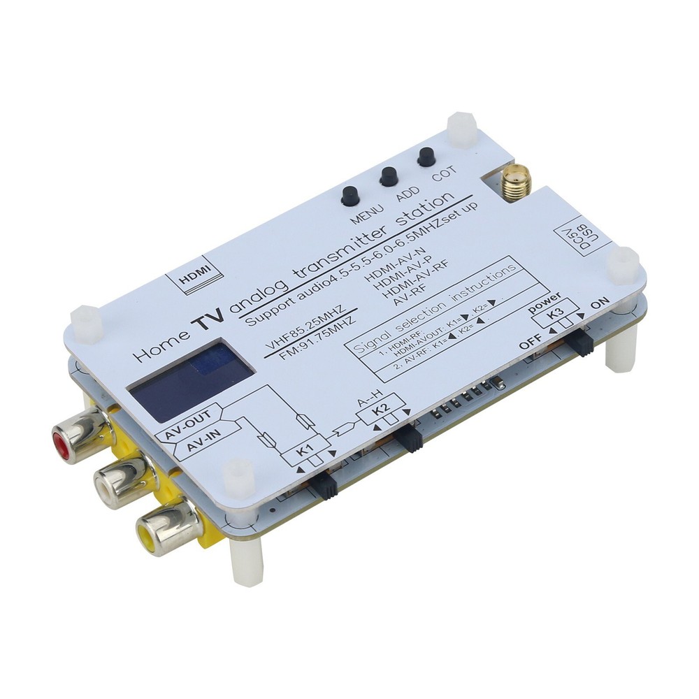 OLED Display Analog TV Signal Transmitter TV Transmitter Supports Global TVs