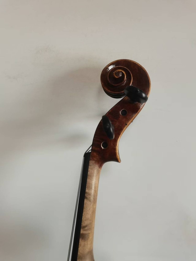 Master 4/4 violin Stradi model Solid flamed maple back spruce top 0282