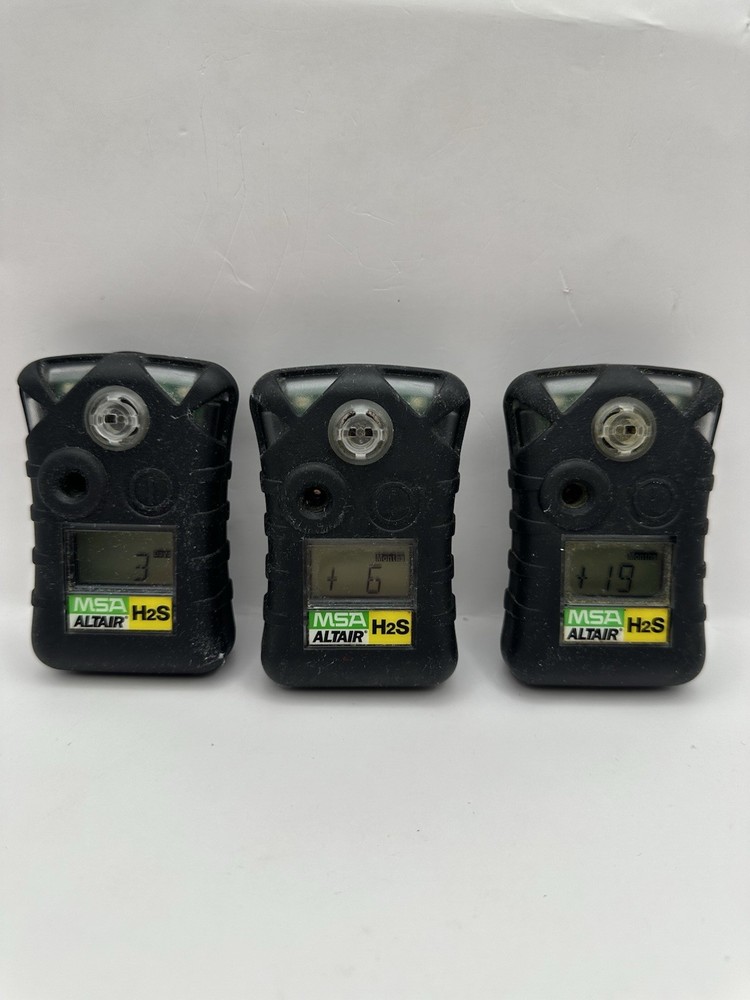 3 MSA Altair H2S gas detector Used. No Charging Cable Untested