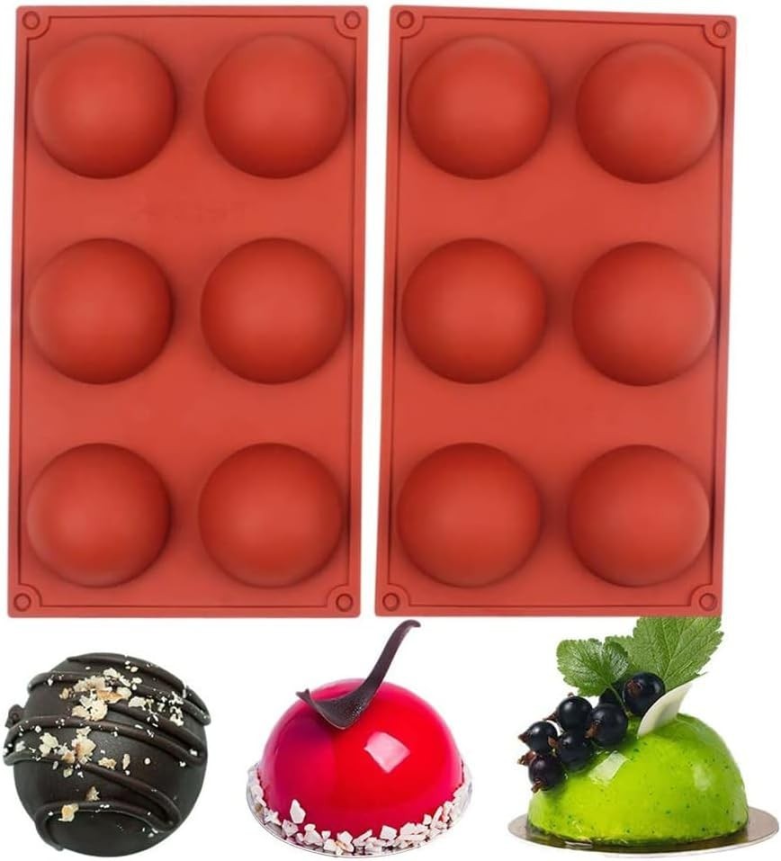 Flexible 6-Hole Silicone Mold for Pudding, Soap & Chocolate - Easy Release