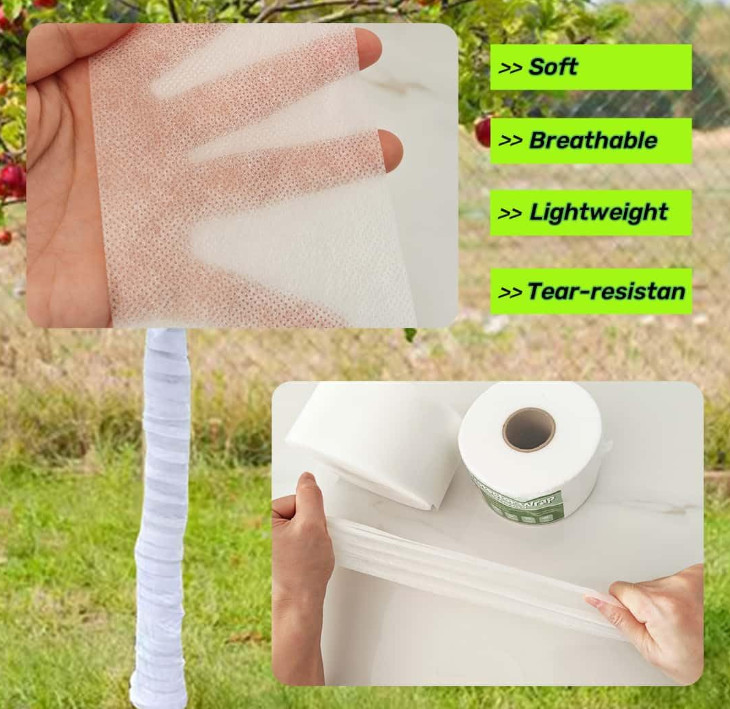 3" x 120' Tree Wrap Protector Sun-Proof Winter Freeze Protection for Young Trees