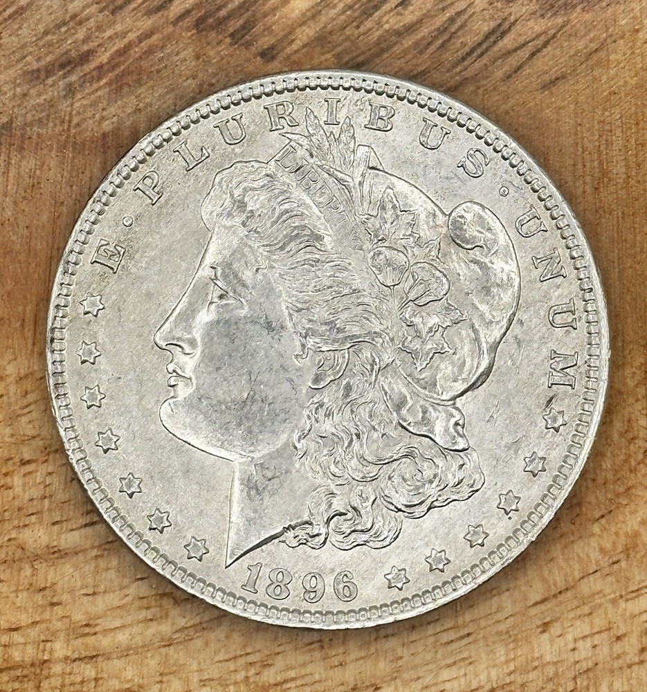 1896-P  Morgan Silver Dollar Bright White, Lustrous! #6123