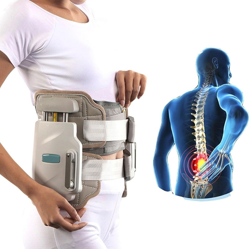 Back Support & Decompression Belt Lumbar Traction Device for Home Use
