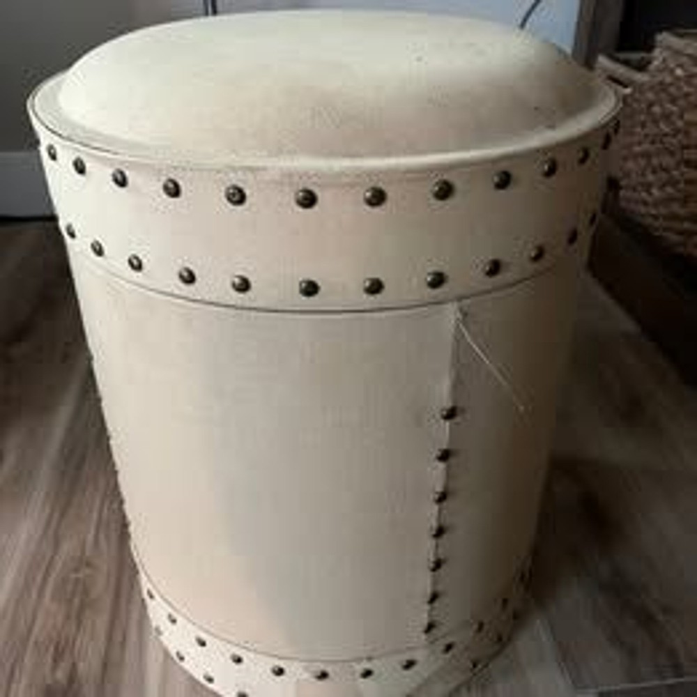 Storage Ottoman / Footstool in Cowboy Yellow