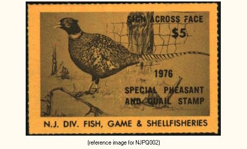 D2K New Jersey Pheasant 1976 $5.00