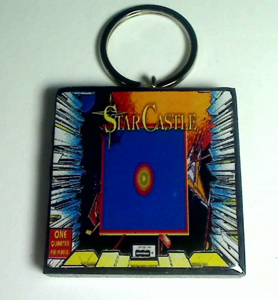 Star Castle  Arcade Coin Door accessory Keychain