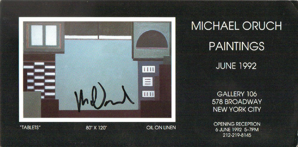 MICHAEL ORUCH - Artist - Autograph Gallery Art Card