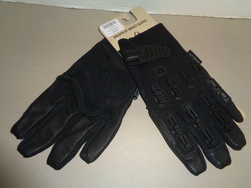 DULUTH DT IMPACT GLOVES LEATHER XL NEW BLACK